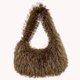 thumbnail image 5 of Bolso Hobo esponjoso para mujer, Bolso de muñeca suaves y esponjosos, Bolso diario de invierno para niñas Y2K de piel sintética, 5 of 5