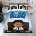 thumbnail image 4 of Bebé Jefe: Niño Africano Conjunto de sábanas temático, trío de piezas, cómodo y amigable con la piel, diseño único, regalo de decoración para el hogar para familiares, amigos y fans,140X210cm, 4 of 6
