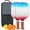 Brick-red-2, variant on Fighting Series Pickleball Paddles Set Of 2, Fiberglass Surface, 4 Balls & Bag