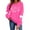 #101-Hot Pink, variant on Craaazy Women's Plus Size Valentine T-shirt Love Heart Fashion Printed Long Sleeve Tops Gifts
