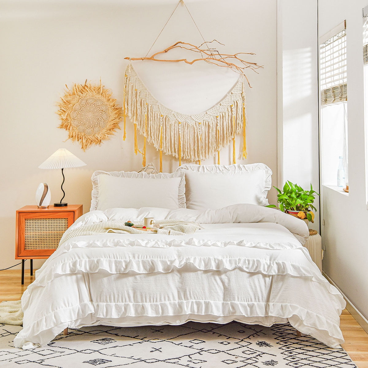 White Bohemian Bedroom