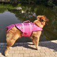 thumbnail image 4 of 1 pcs Pink/grey for Small,Medium,Large Dogs Dog Accessories Fin Design Go to Beach Dog Vest Dog Lifesaver Dog Life Jacket Dog Flotation Swimsuit PINK M, 4 of 8