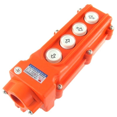 Hoist Crane Pushbutton Switch Up-Down Rain Proof 4 Ways 250V 5A 500V 2A ...