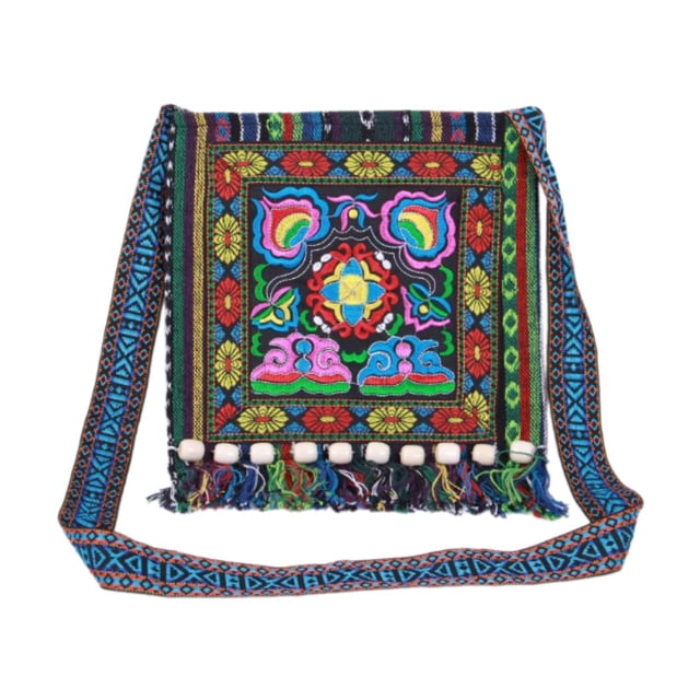 Bolso bordado chino Strade Fareast Limited bolso bandolera decorativo para fiestas regalos navideños 27 cm Azul
