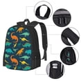 thumbnail image 4 of Vsdgher Colorful Dinosaur Print Backpack for Women Men School Bookbag with Laptop Compartment for College Work Travel, Simple Fashion Casual Daypack, Fit 15" Laptop, 4 of 8