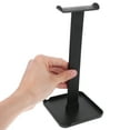 thumbnail image 4 of FENGGUIQU Black Plastic Headphone Stand for Gaming Headsets, Desk Organizer Rack Holder for Headphones and Accessories, 4 of 6
