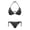 Black Leopard Print Pattern, variant on Binienty Avocado Pattern Two Piece Swimsuit, Professional Sutures Bathing Suit, Spandex Sexy Women Bikini Set Plus Size Design