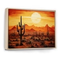 thumbnail image 2 of Designart "Dawn Cactus Outlines" Cactus Floater Framed Wall Art Prints, 2 of 5