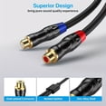 thumbnail image 3 of EBXYA XLR Male to Dual RCA Female Color-Coded Audio Cable [2M/6ft], 24K Gold Plated & OFC for PA System, Mixer to Amp & Home Audio, 3 of 6