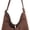 Coffee, variant on Slouchy Suede Shoulder Bag For Women Stylish Underarm Tote Soft Leather Casual Crossbody Handbag Travel Winter Fall