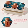 thumbnail image 5 of Christmas Gingerbread Man Portable Velvet Travel Organizer with Removable Compartment – Earring Holder & Necklace Stand – Gift, 5 of 7