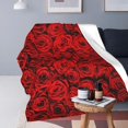 thumbnail image 5 of for Rose Throw Blanket Soft Fleece Rose Flower Blankets Comfy Throws Decor for Home Bed Couch Living Room Sofa Cozy Warm Gifts for Women Boys Girls 60" X 50", 5 of 6