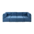 thumbnail image 6 of Partner Furniture Polyester Blend Fabric Modular Sectional Sofa in Blue, 6 of 11