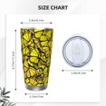thumbnail image 4 of Uemuo Yellow Butterflies Print Travel Coffee Mug ,20oz Double-walled Car Cup ,Stainless Steel Insulated Tumbler Leak-proof Travel Cup Reusable Straw Car Cup-Without Straw, 4 of 8