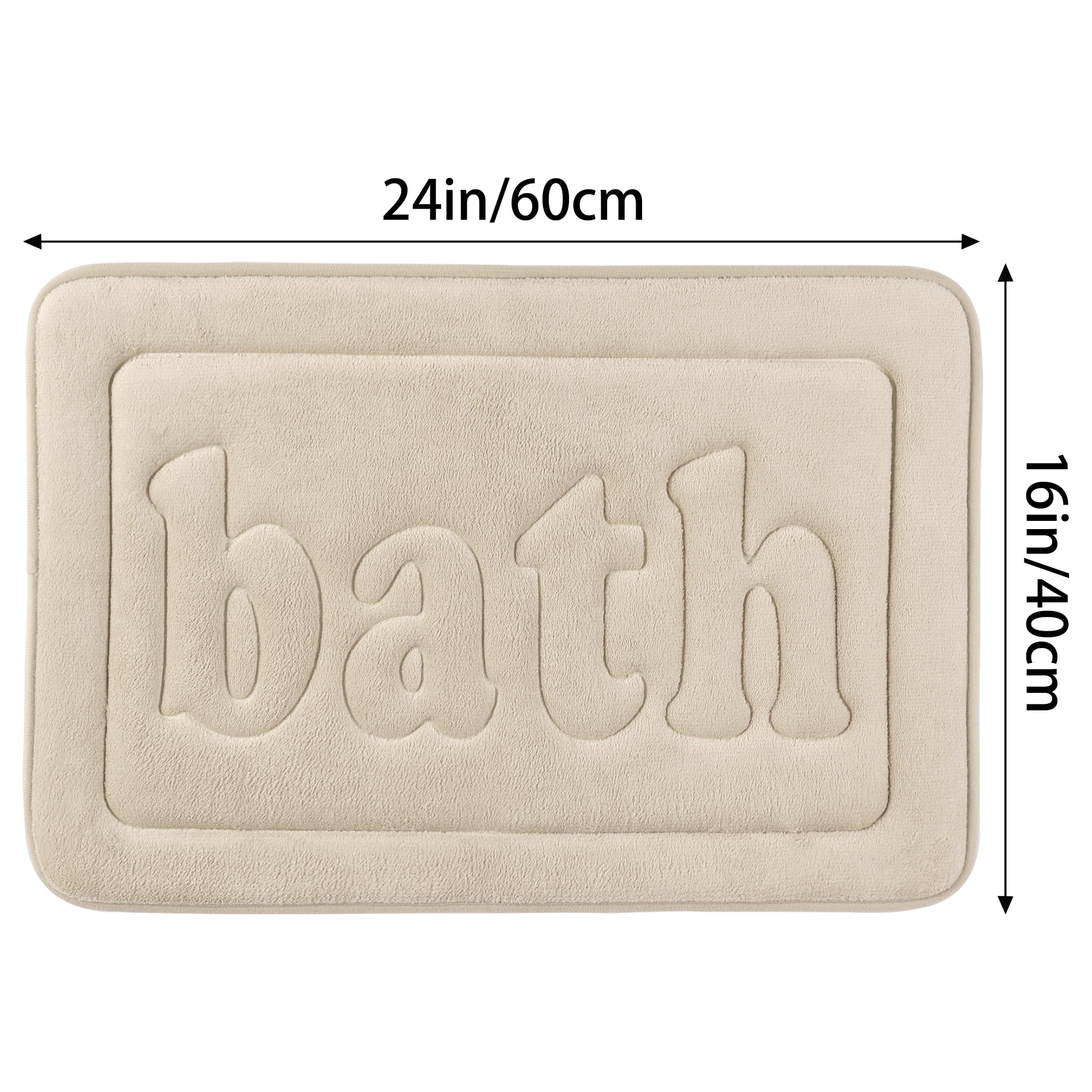 Unique Bargains 2 Pcs Memory Foam Absorbent Bathroom Rugs Brown/Khaki 16" x 24"