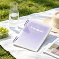 thumbnail image 2 of Detachable Coil Notebook, Gradient Transparent Cover with Rearrangeable Pages for Notes and Journaling, Purple, 2 of 6