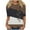 Patchwork-Brown, variant on Half Sleeve Round Neck Shirts Women Casual Loose Patchwork T-Shirts Summer Basic Pullover Tops (M, White)