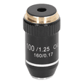 thumbnail image 2 of 4pcs Biological Microscope Lens, 195 Achromatic Black Objective Lens 100X Oil High Power Objective Interface 20.2mm, 2 of 8