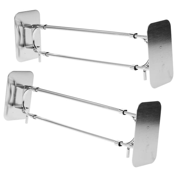 IBASETOY 2Pcs Silver Stainless Steel Rv Bathroom Storage Bar Travel Trailer Accessories Organizer