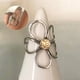 thumbnail image 5 of Anillos para mujer, Regalos para mujer Anillo floral vintage, Anillo abierto bicolor con flores, Anillo de cobre con flores vintage el anillo, 5 of 5