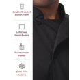 thumbnail image 3 of Chef Works Mens Montreal Cool Vent Chef Coat Black Small, 3 of 5