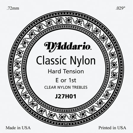 D'Addario J27H01 Clear Nylon Classical Guitar 1st String