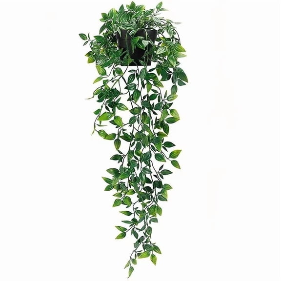 Artificial Ivy Plants Plastic Leaf with Pots Wedding New Year Christmas Decora for Home Garden DIY Living Room Wall Hanging