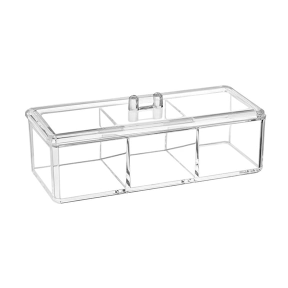 Rkxzt Storage Box Clear Stackable Rectangular Storage Box with Lid for Jewelry Hair Accessories Makeup Organizer 1 Set Bathroom Suppliesbath|Plastic,Clear
