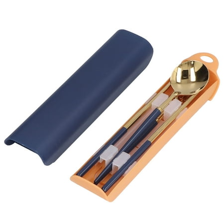 

Travel Cutlery Stainless Steel Exquisite Kitchen Tableware For Camping For Hotel For School For Student Deep Blue Gold