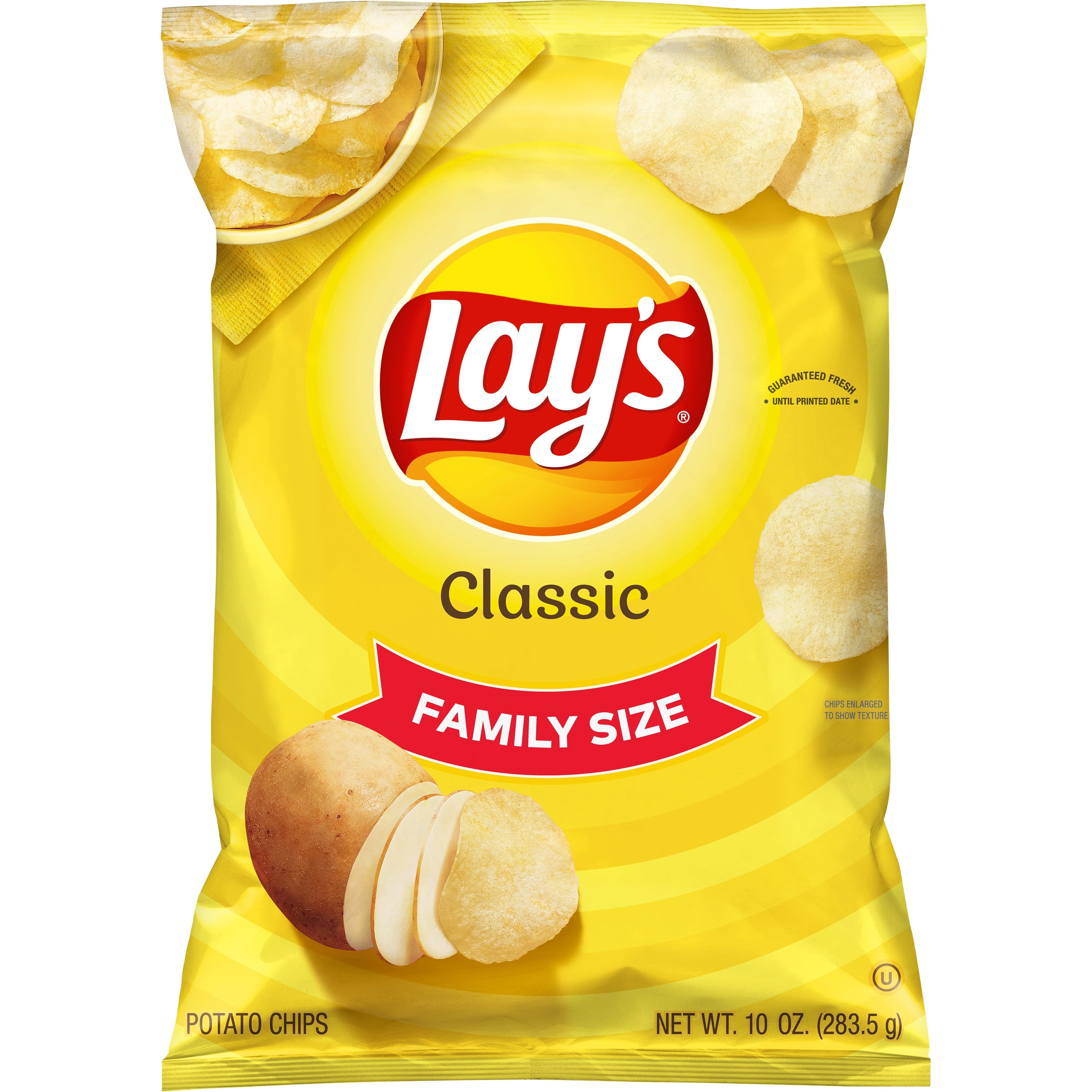 Lay S Potato Chips Classic Flavor 10 Oz Bag Walmart Com Walmart Com