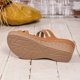 thumbnail image 5 of Sandalias de Cuña Negras para las Mujeres Reticular Corte Boca de Pescado Pie Abierto Zapatillas Sueltas Gruesas Primavera Verano, 5 of 9