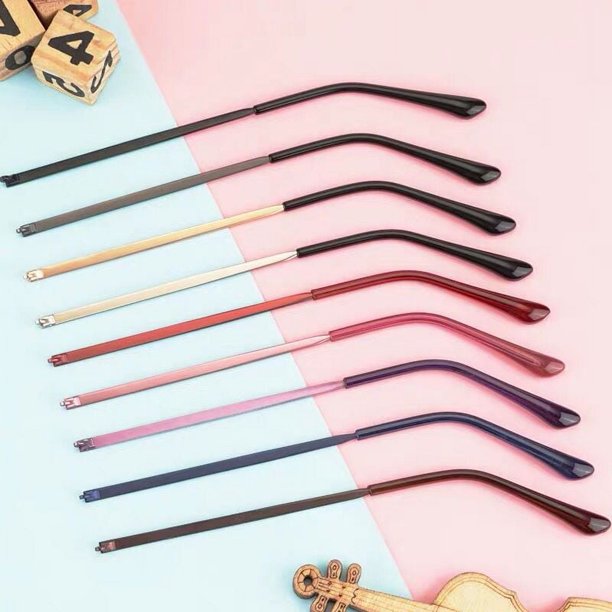Accesorios para las piernas de las gafas de un solo diente de metal, un par de gafas para el mantenimiento de los pies, marco de gafas universal de alta calidad que combina con la miopía