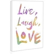 Inspirational Positive Quotes Wall Decor - Live, Laugh, Love (Framed 8"x10")