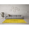 thumbnail image 3 of Ahgly Company Machine Washable Indoor Round Persian Yellow Traditional Area Rugs, 7' Round, 3 of 4