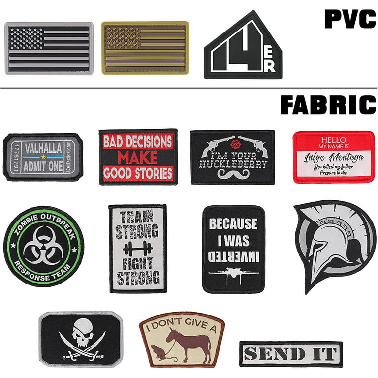  DAMORR 16-18 PCS Funny Velcro Patches for Backpacks