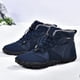 thumbnail image 3 of Botas de nieve forradas de piel Zapatos de nieve tobilleros Botas descalzas de invierno antideslizantes para invierno, 3 of 8