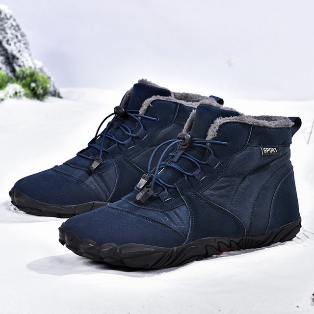 Botas Senderismo Forro Piel Nieve Felpa Acogedoras Mujer Hombre para Invierno (46) Azul DQrwqpou Tenis De Mujer Tenis De Hombre