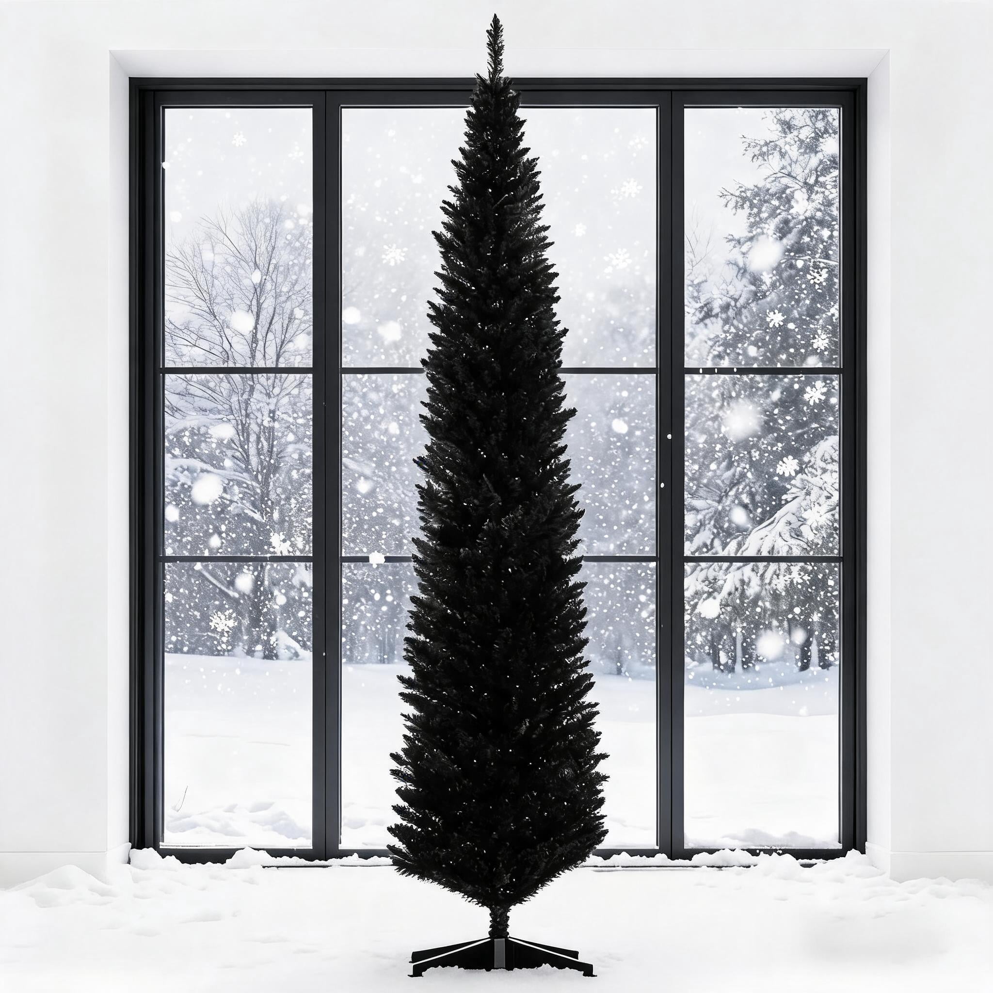 Classic Pencil Christmas Tree with Easy Setup for Cozy Holiday Vibe