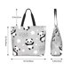 thumbnail image 5 of Balery Pandas Bolsa Tote Estilo Estético con Cremalleras, Bolsa de Hombro, Bolsa de Compras Grande y Plegable, 5 of 7