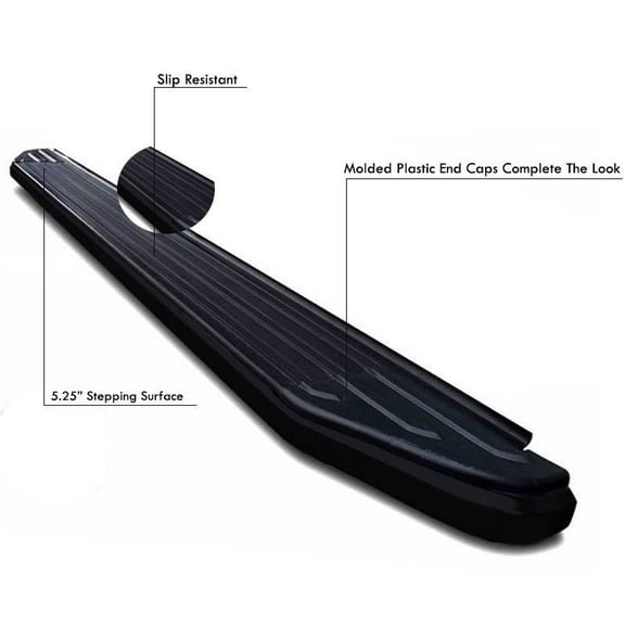 Black Horse Peerless Running Boards Compatible with 2021 to 2022 Ford Bronco Sport