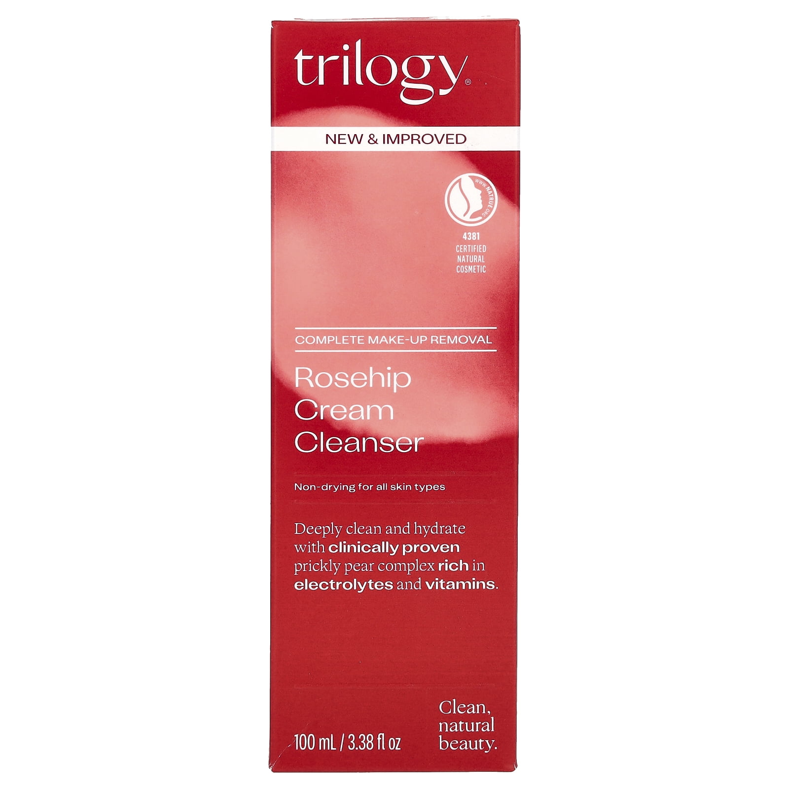 Trilogy Rosehip Cream Cleanser, 3.38 fl oz (100 ml)