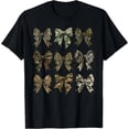 thumbnail image 1 of Camiseta Coquette con Moño y Estampado Camuflaje de Caza de Patos para Mujer y Hombres, Talla Extra Grande, Negra, 1 of 7