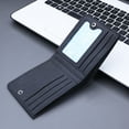 thumbnail image 3 of Fashion ID Short Wallet Solid Color Neutral Men Canvas Open Purse Wallet Mens Travel Wallet, 3 of 3