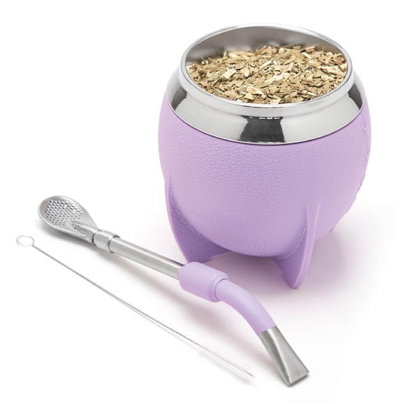 Set de mate BALIBETOV de acero inoxidable lila, 280 ml
