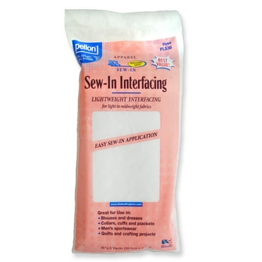 Pellon Lightweight Sew-in Fabric Interfacing, White 15" x 3 Yards Precut