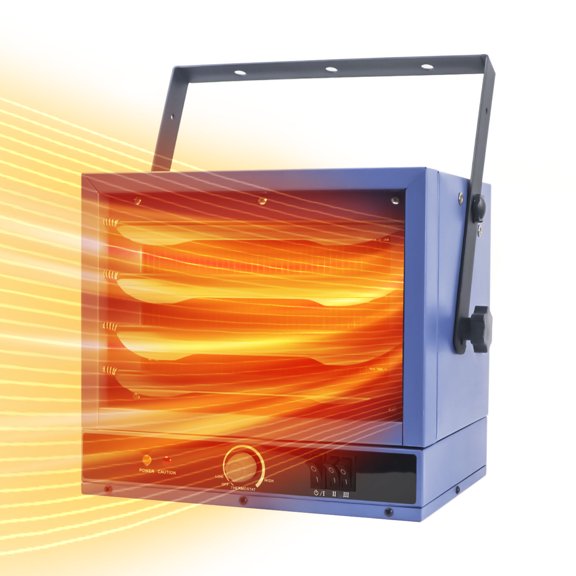 5000W Electric Garage Heater, 240V Hardwired Fan Forced Ceiling Mount Shop Heater with Thermostat and Overheat Protection, Ideal for Warehouse, Workshop