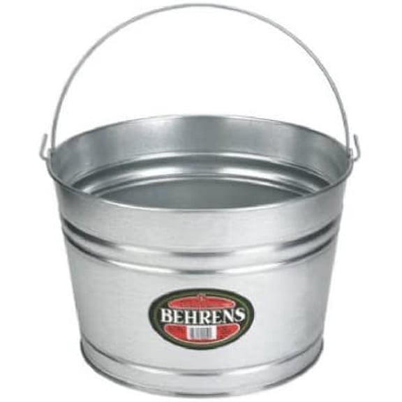 Behrens C17GS Wash Tub, Galvanized Sheet Steel, Round, 4-Gals. - Quantity 6