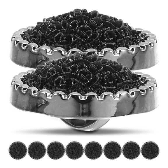 OUNONA Black Round Resin Craft Buttons 10pcs for Sewing, , Scrapbooking, and Craft Projects