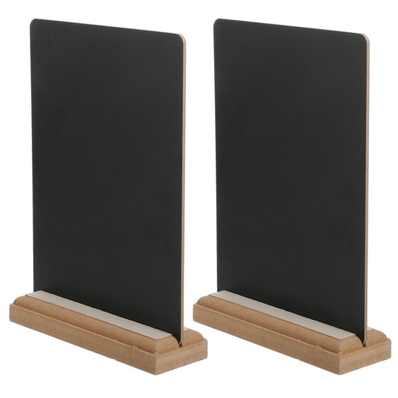 2 Pcs Small Chalk Board with Stand Tabletop Chalkboard Black