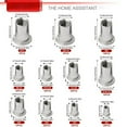 thumbnail image 2 of 250pcs Silver Pop Rivet Set, Blind Pop Rivets Aluminum Assortment Kits #8 to 3/8"-16 + M3-M10, 2 of 7